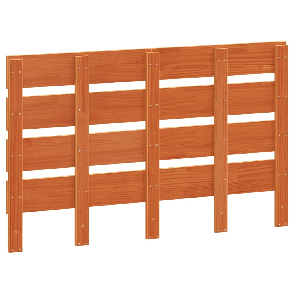 vidaXL Cabecero de cama madera maciza de pino marrón cera 120 cm