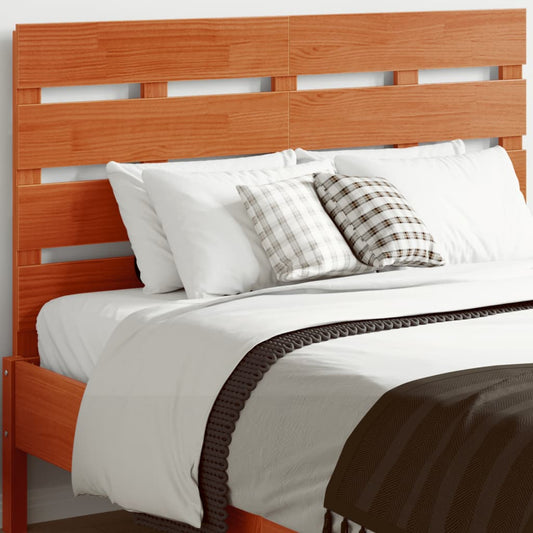 vidaXL Cabecero de cama madera maciza de pino marrón cera 120 cm