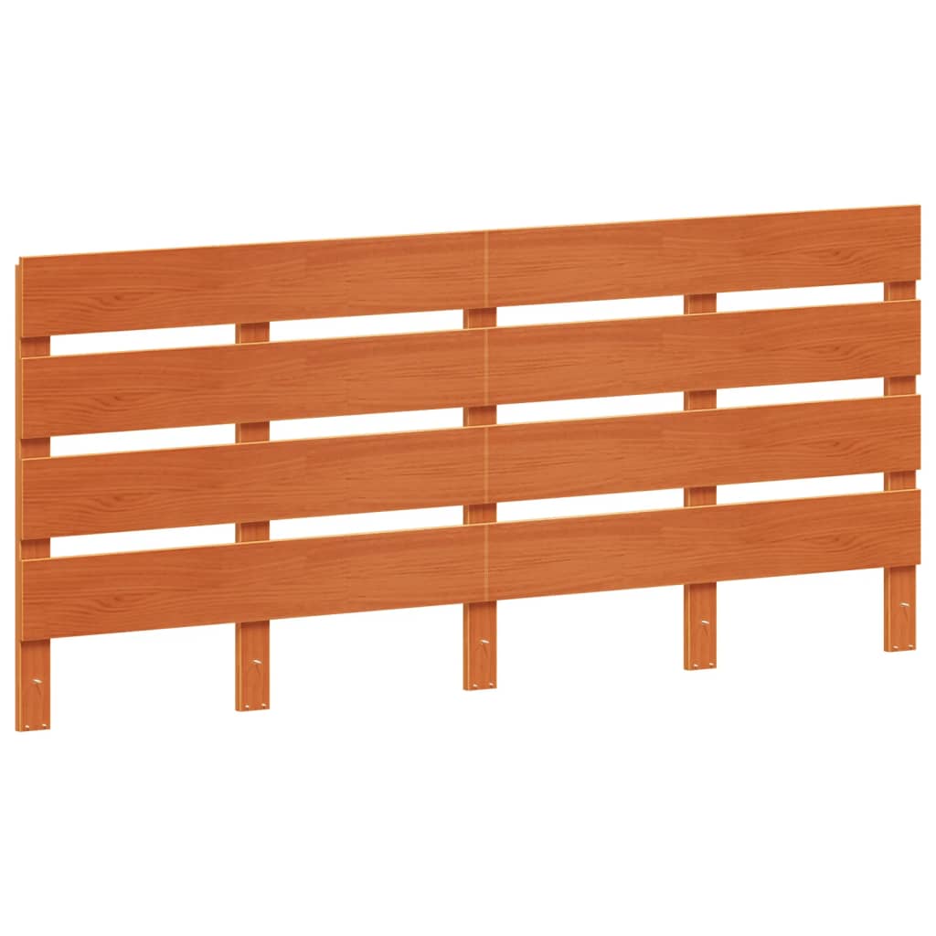 vidaXL Cabecero de cama madera maciza de pino marrón cera 180 cm