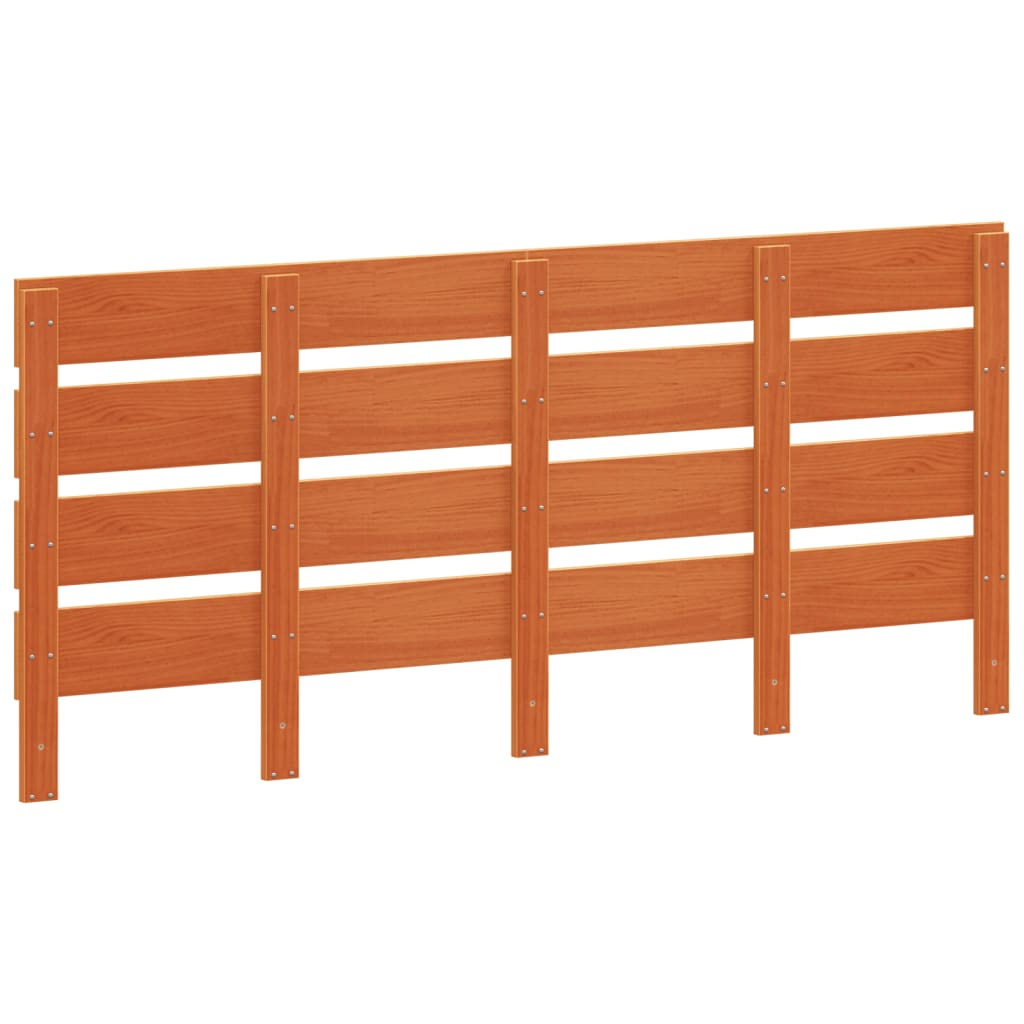 vidaXL Cabecero de cama madera maciza de pino marrón cera 180 cm