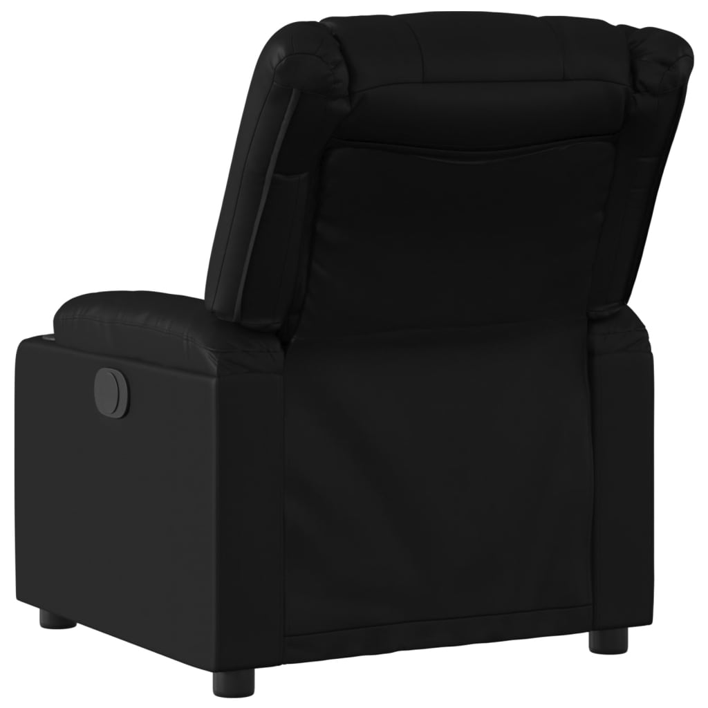 vidaXL Sillón reclinable de cuero sintético negro