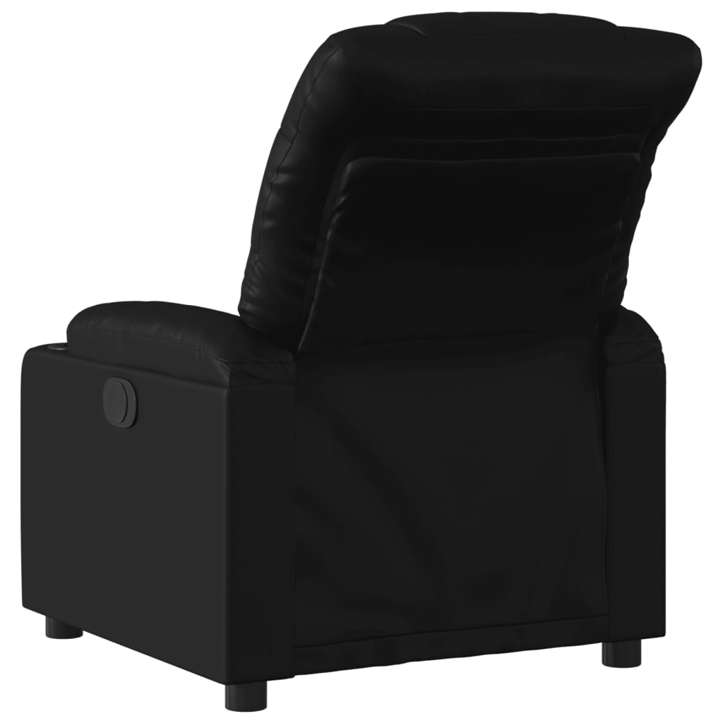 vidaXL Sillón reclinable de cuero sintético negro