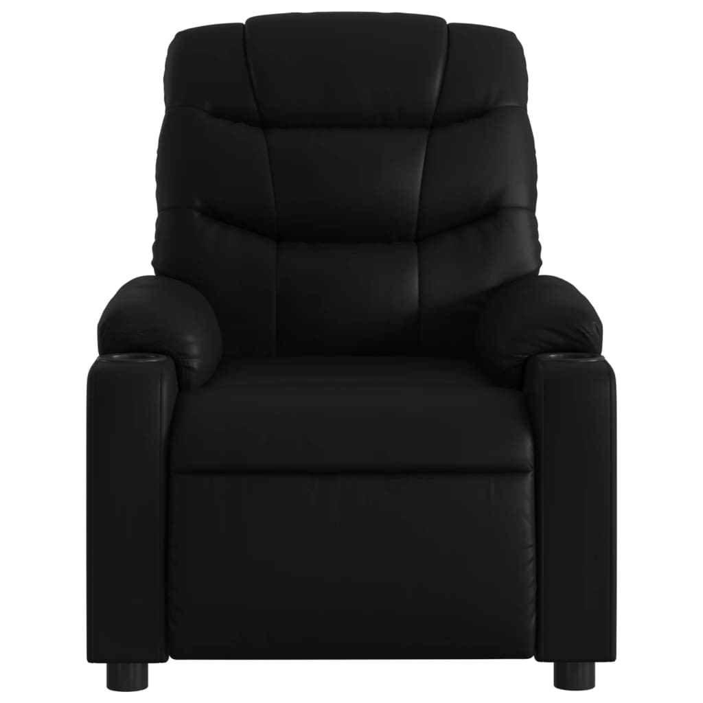 vidaXL Sillón reclinable de cuero sintético negro