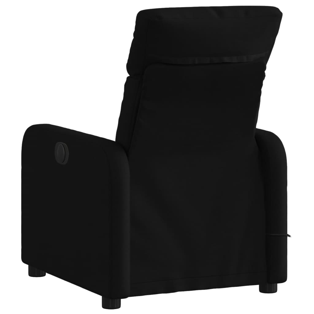 vidaXL Sillón reclinable de masaje de tela negro