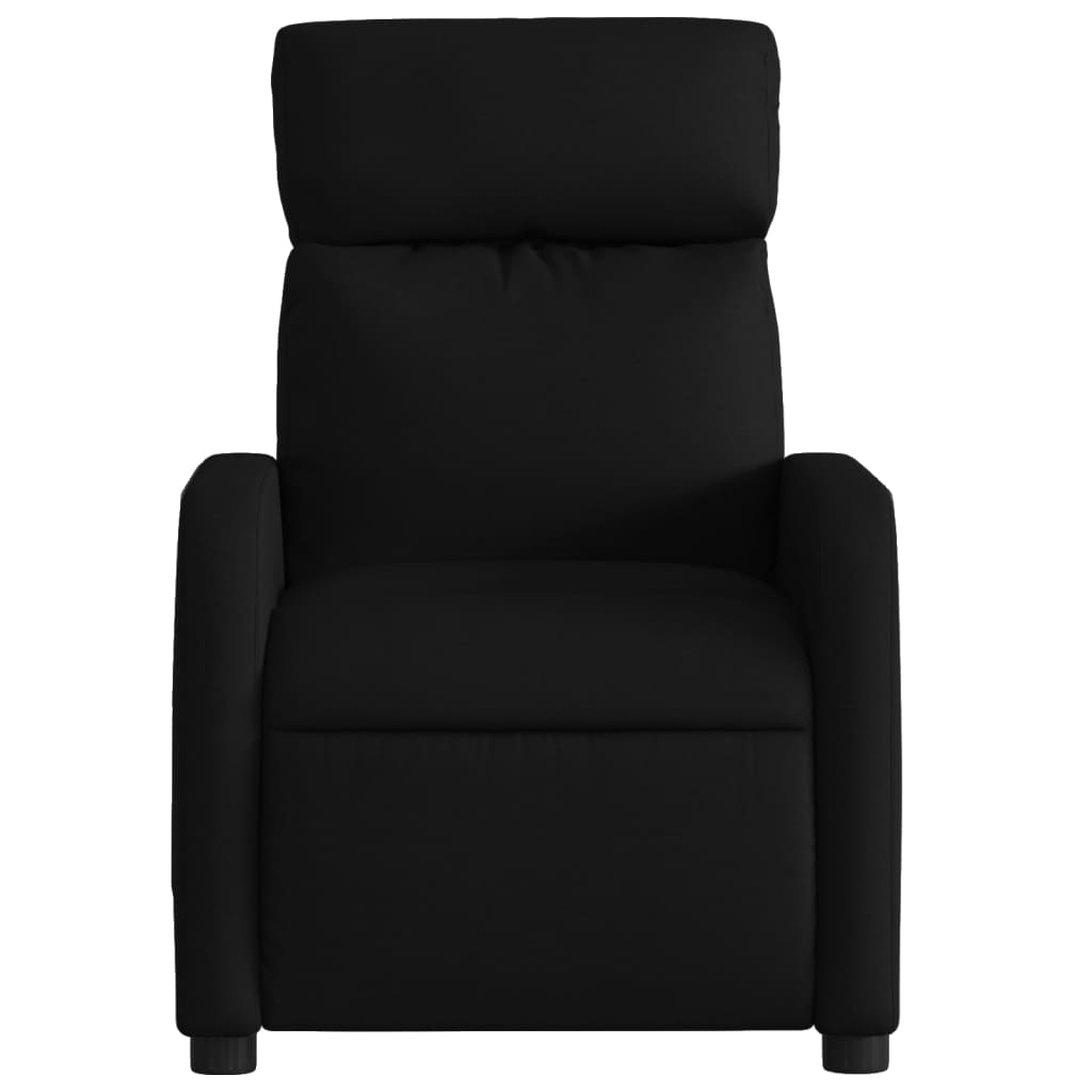 vidaXL Sillón reclinable de masaje de tela negro