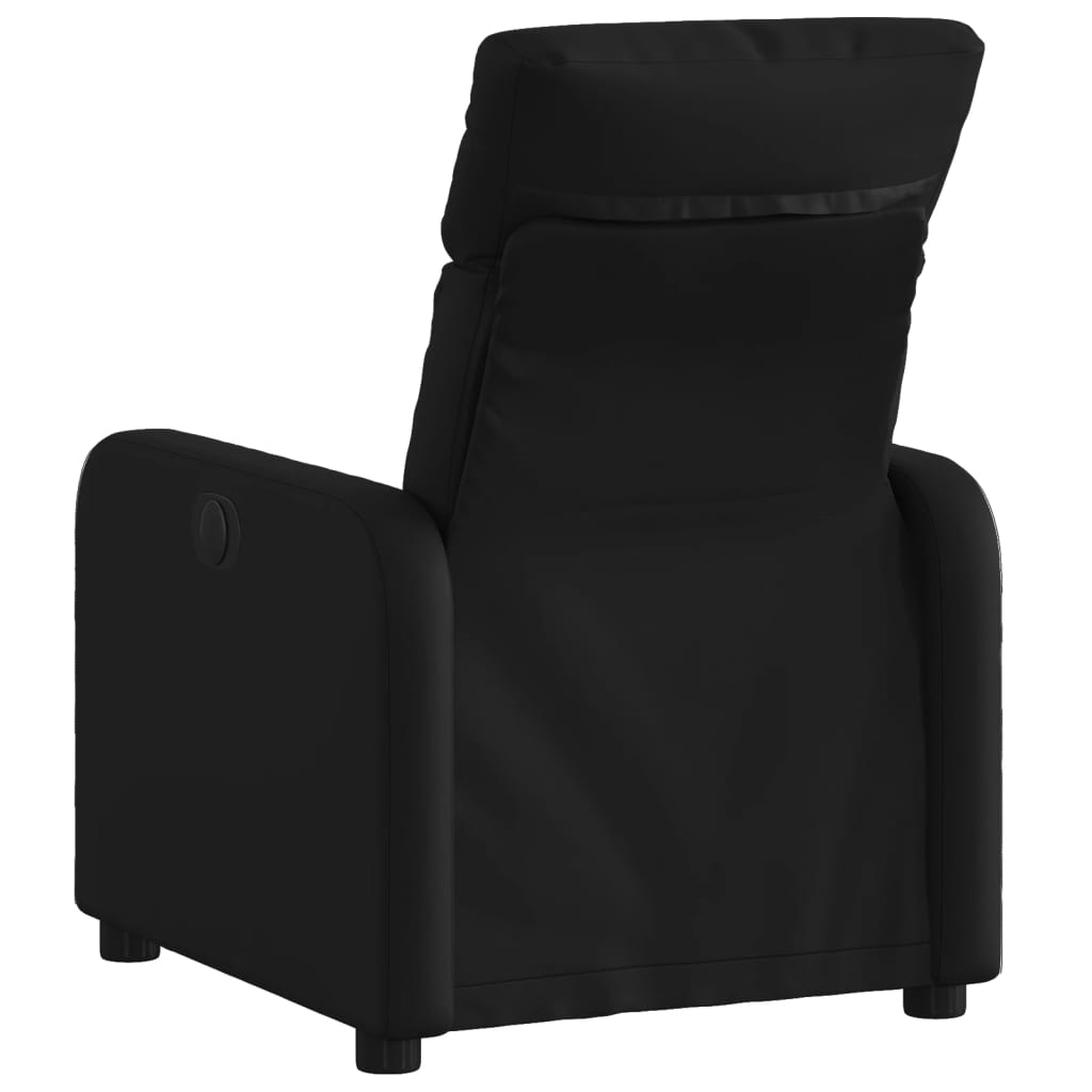 vidaXL Sillón reclinable de cuero sintético negro