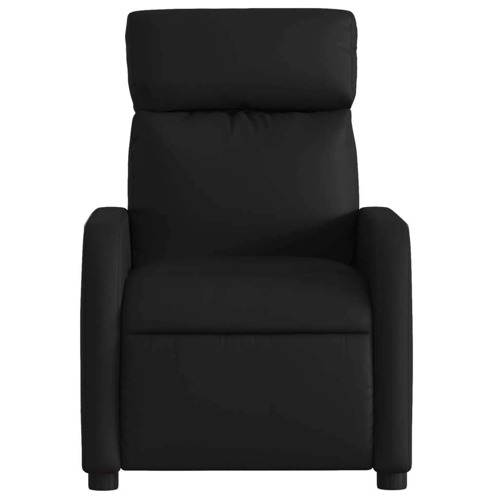 vidaXL Sillón reclinable de cuero sintético negro