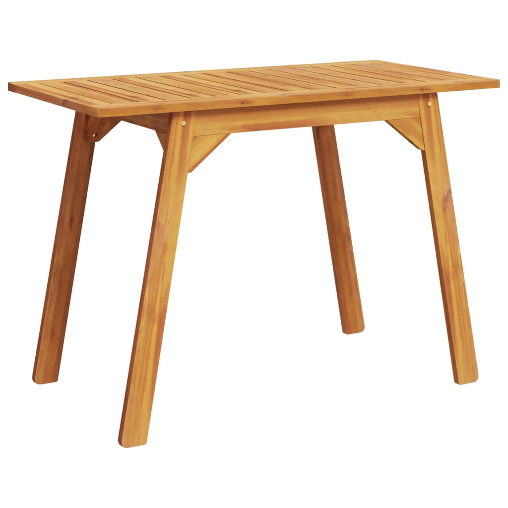 vidaXL Mesa de comedor de jardín madera maciza de acacia 110x56x75 cm