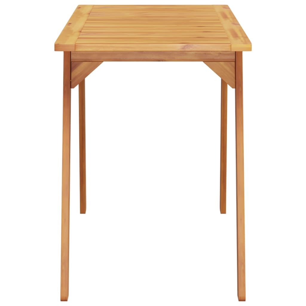 vidaXL Mesa de comedor de jardín madera maciza de acacia 110x56x75 cm