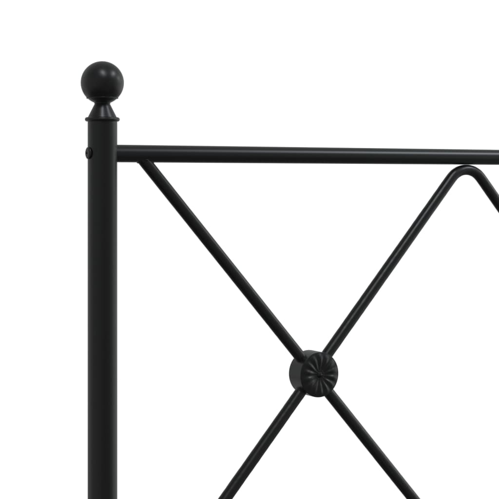 vidaXL Cabecero de metal negro 120 cm