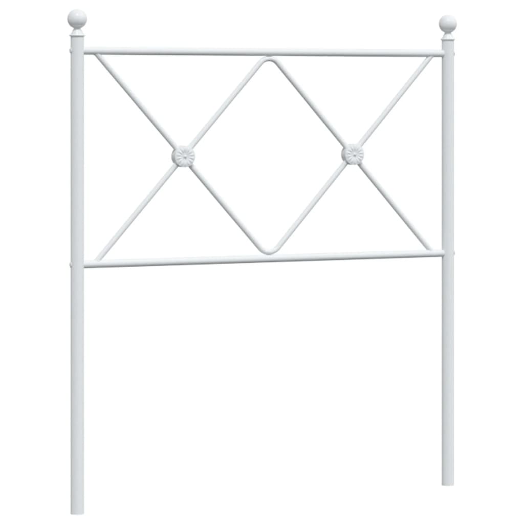 vidaXL Cabecero de metal blanco 80 cm