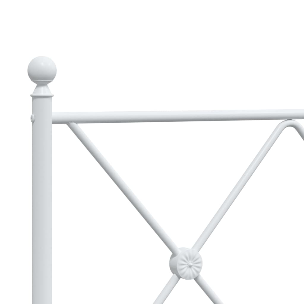 vidaXL Cabecero de metal blanco 80 cm