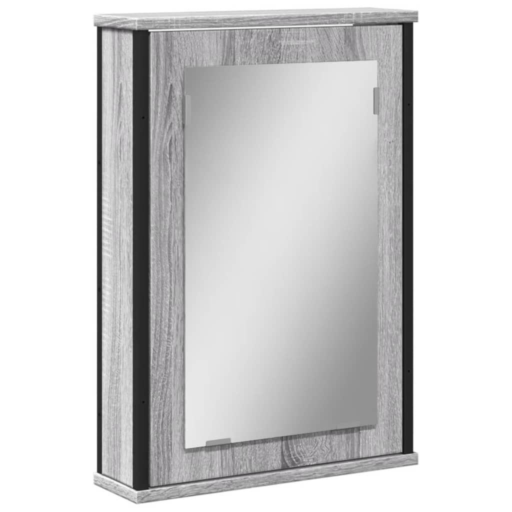 vidaXL Armario con espejo de baño madera gris Sonoma 42x12x60 cm