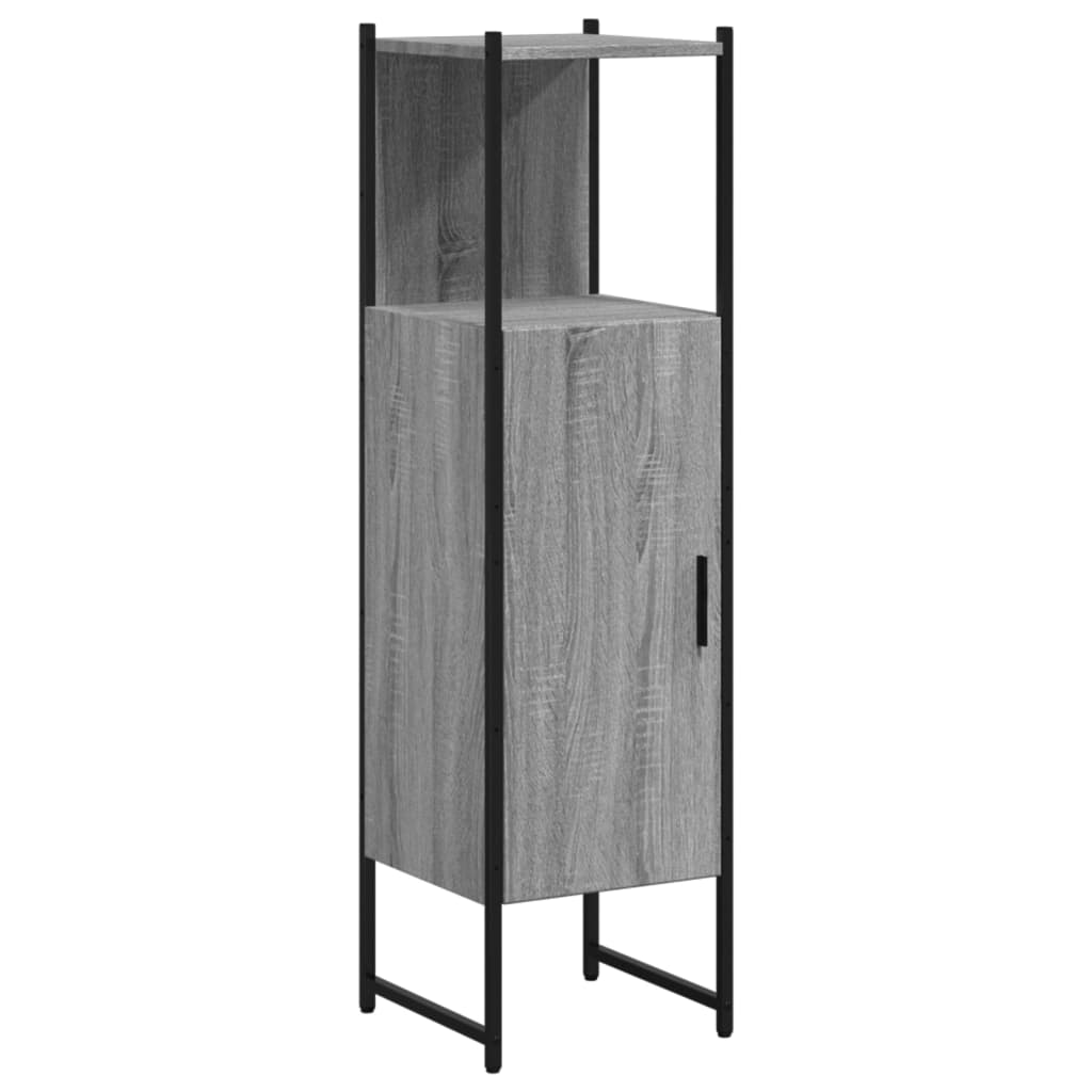 vidaXL Armario de baño madera de ingeniería gris Sonoma 33x33x120,5 cm