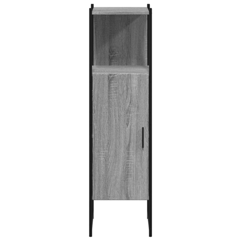 vidaXL Armario de baño madera de ingeniería gris Sonoma 33x33x120,5 cm