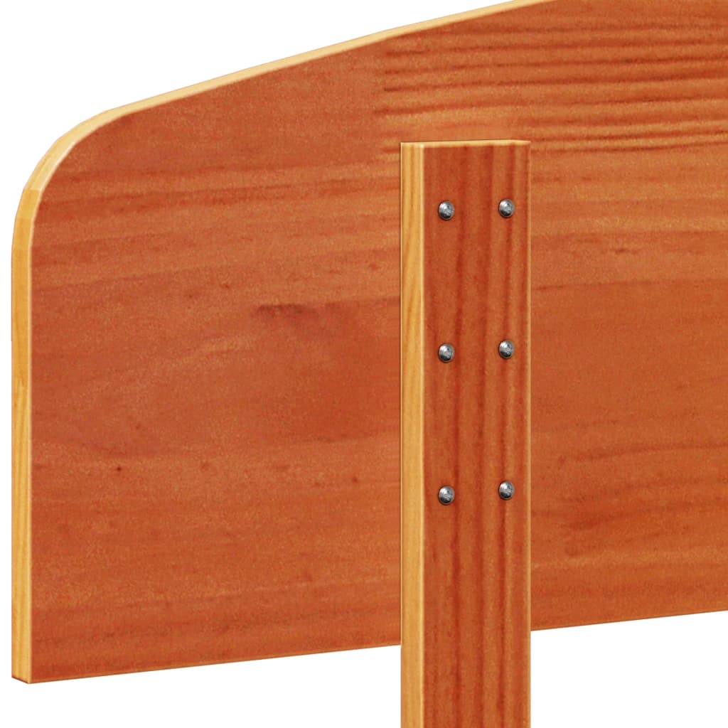 vidaXL Cabecero de cama madera maciza de pino marrón cera 160 cm