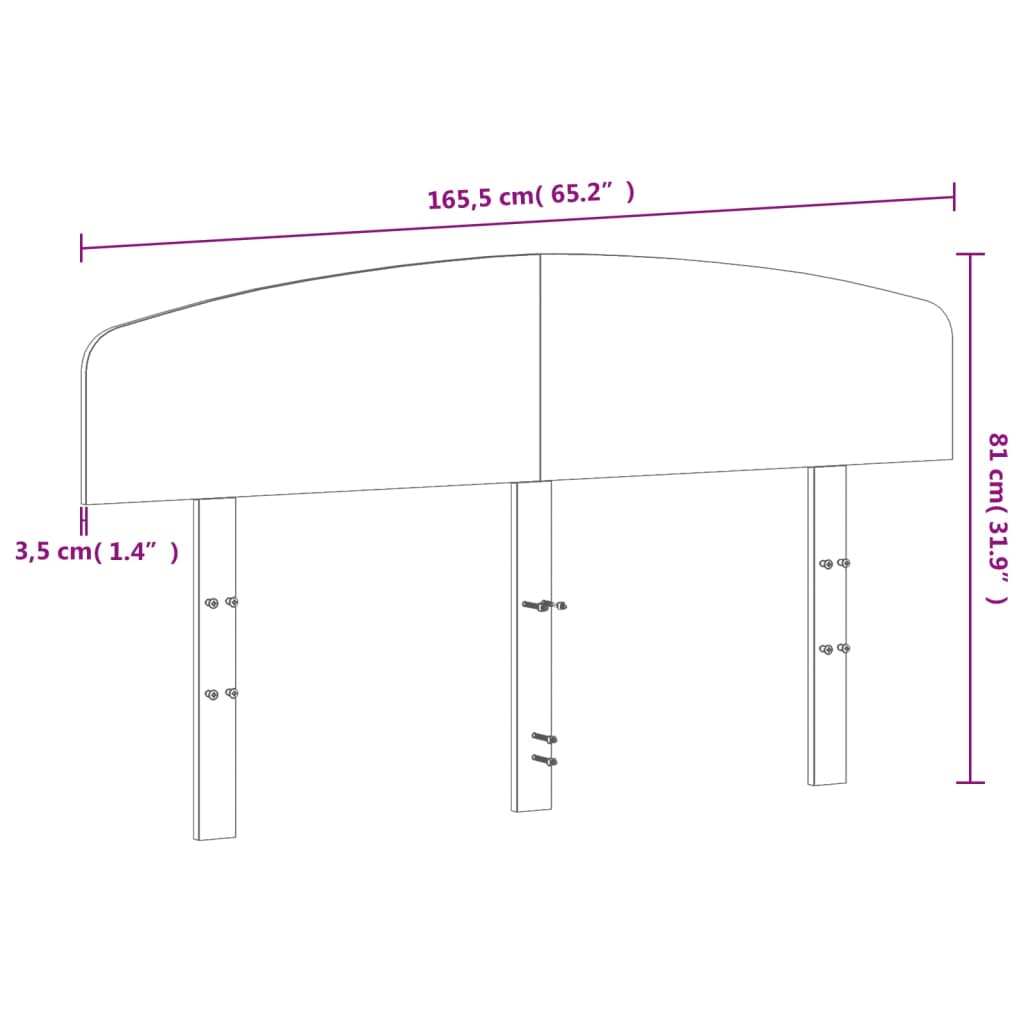 vidaXL Cabecero de cama madera maciza de pino marrón cera 160 cm