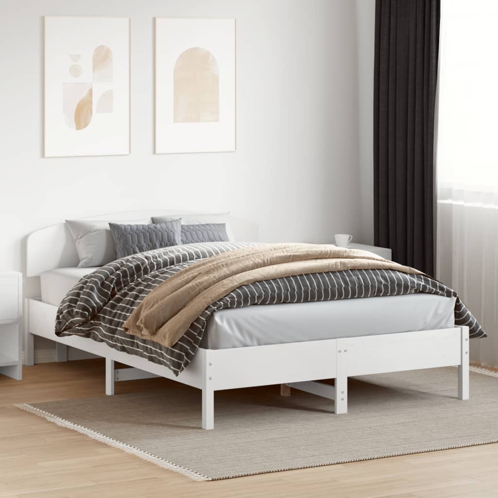 vidaXL Cabecero de cama madera maciza de pino blanco 150 cm