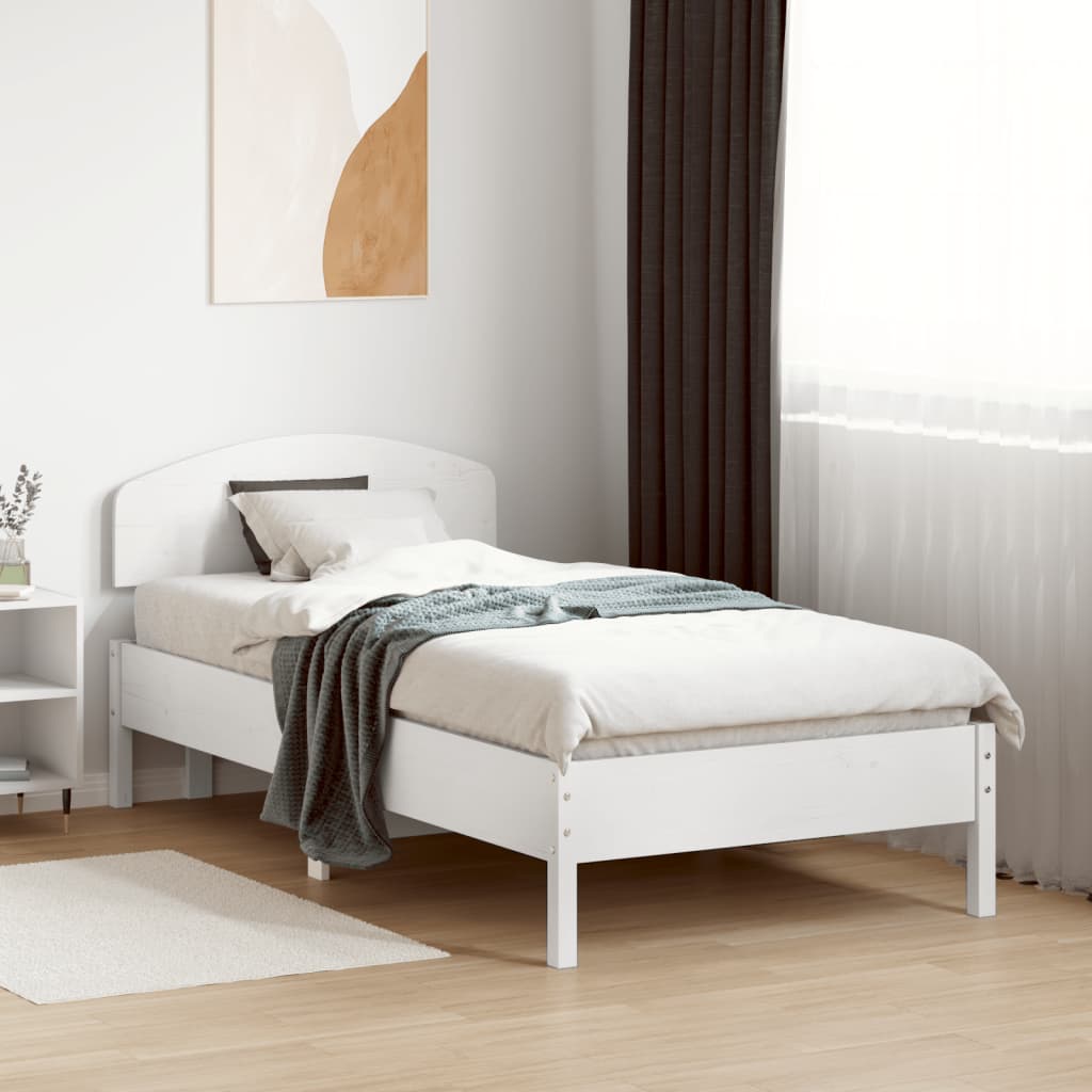 vidaXL Cabecero de cama madera maciza de pino blanco 100 cm