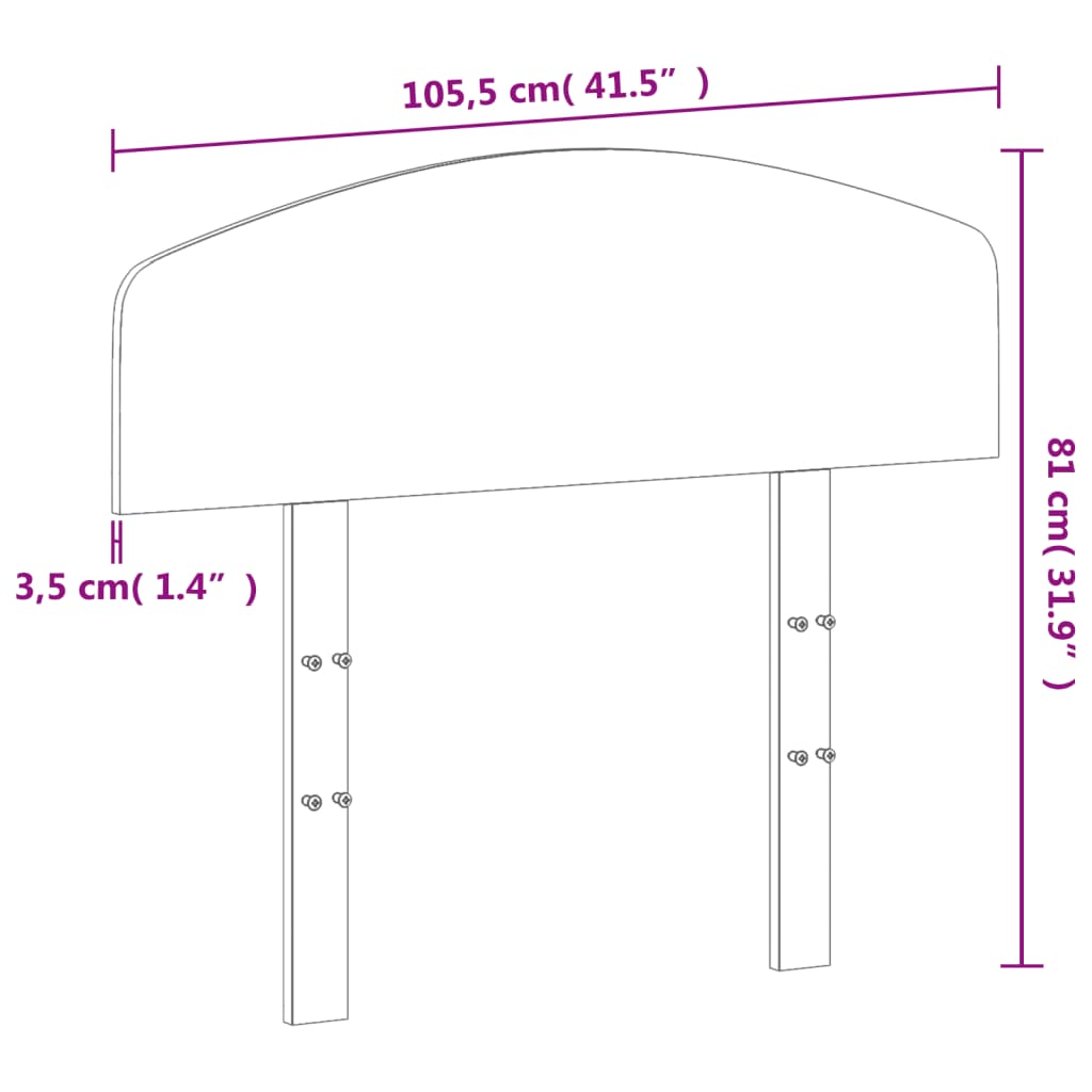 vidaXL Cabecero de cama madera maciza de pino blanco 100 cm