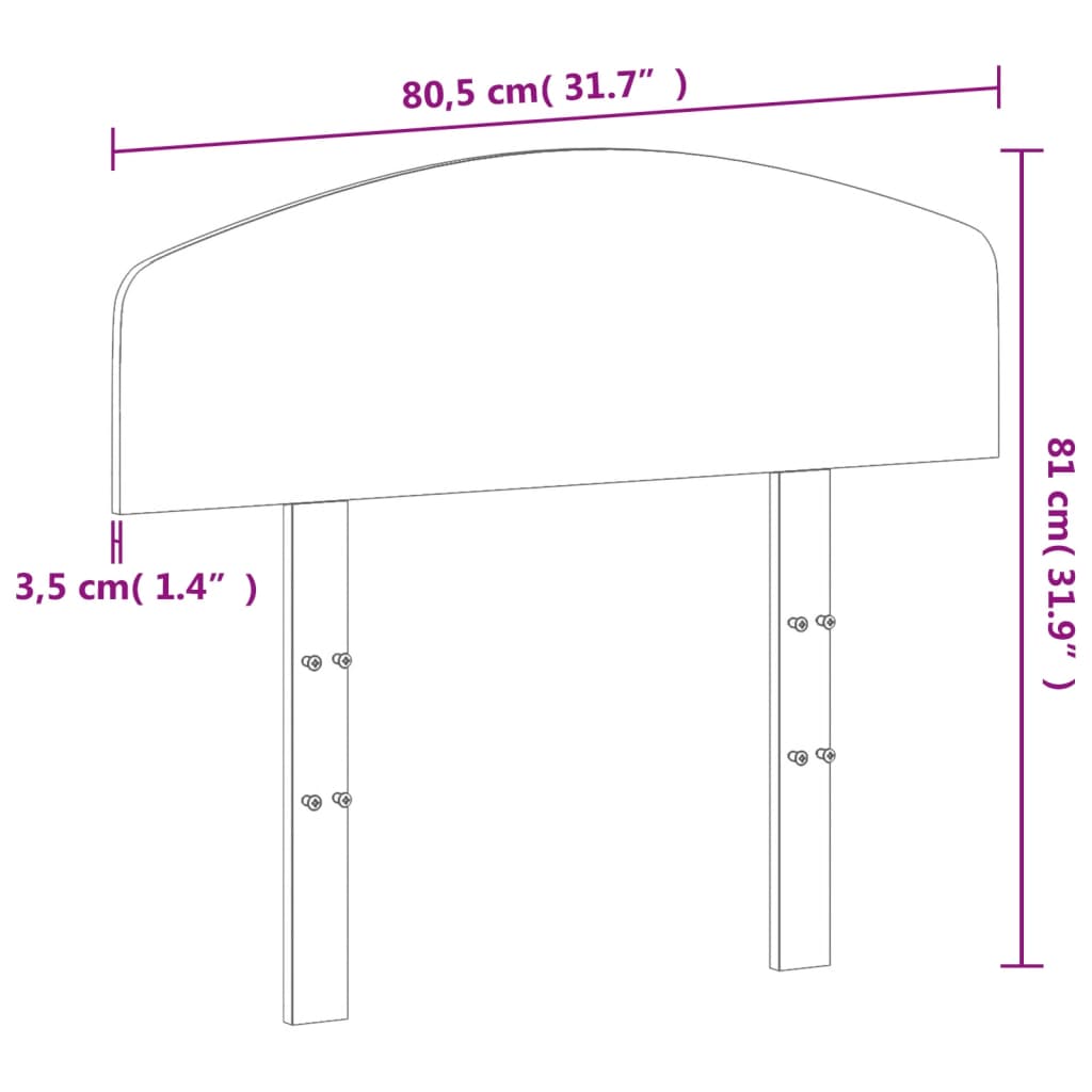 vidaXL Cabecero de cama madera maciza de pino marrón cera 75 cm