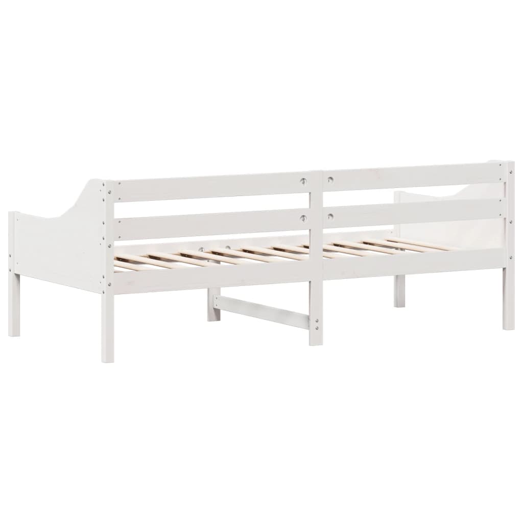 vidaXL Sofá cama sin colchón madera maciza de pino blanco 90x200 cm