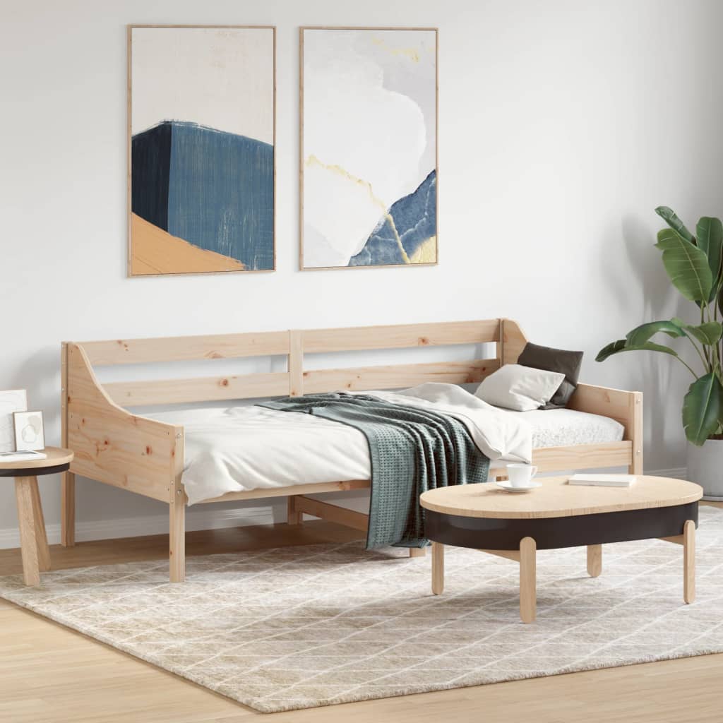 vidaXL Sofá cama sin colchón madera maciza de pino 90x190 cm