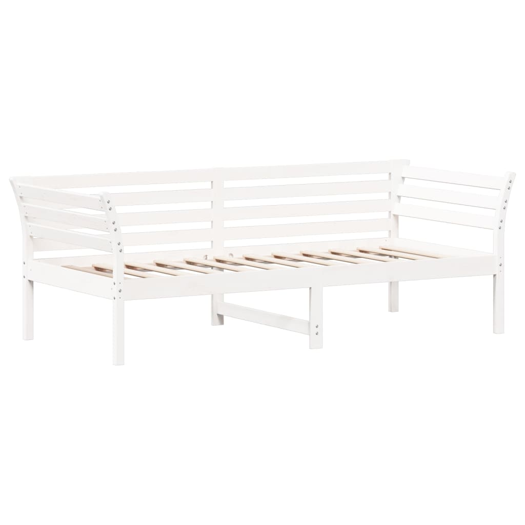 vidaXL Sofá cama sin colchón madera maciza de pino blanco 90x200 cm