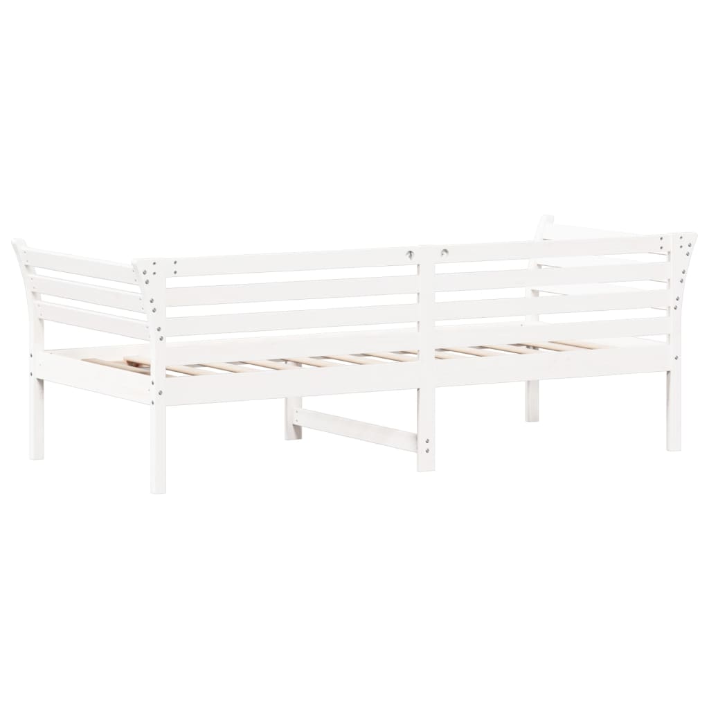 vidaXL Sofá cama sin colchón madera maciza de pino blanco 90x200 cm