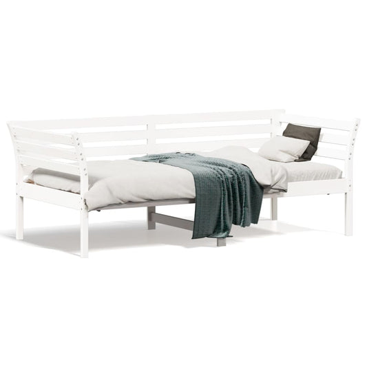 vidaXL Sofá cama sin colchón madera maciza de pino blanco 90x190 cm