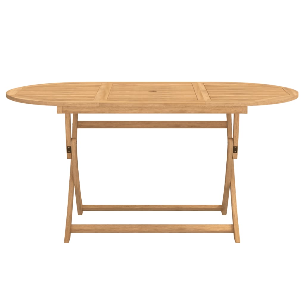 vidaXL Mesa de jardín plegable madera maciza de acacia 160x85x75 cm