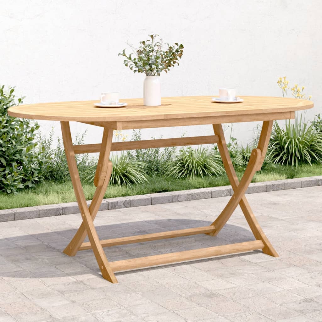 vidaXL Mesa de jardín plegable madera maciza de acacia 160x85x75 cm