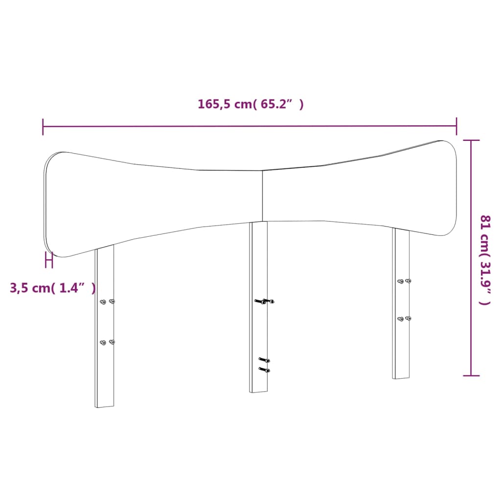 vidaXL Cabecero de cama madera maciza de pino marrón cera 160 cm