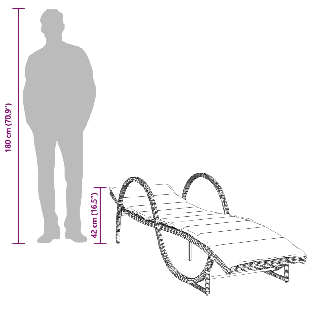 vidaXL Tumbonas con mesita 2 unidades ratán sintético beige