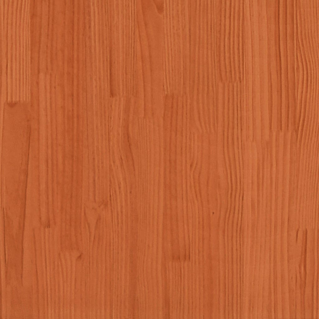 vidaXL Tumbona de madera maciza de pino marrón cera 205x110x31,5 cm