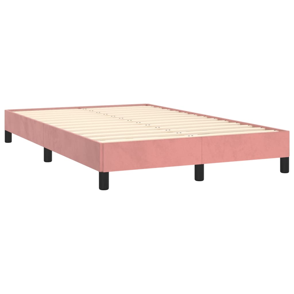 vidaXL Estructura de cama sin colchón terciopelo rosa 120x190 cm