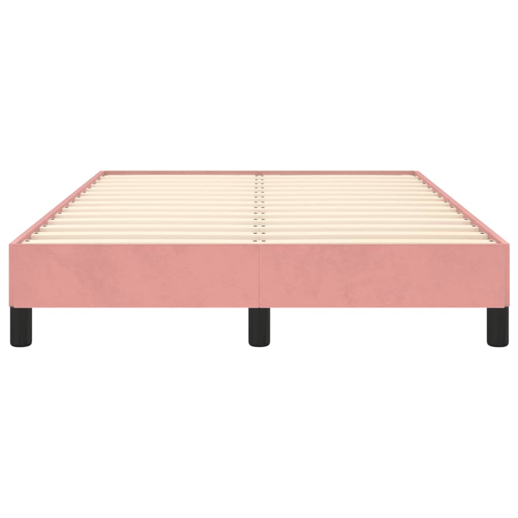 vidaXL Estructura de cama sin colchón terciopelo rosa 120x190 cm