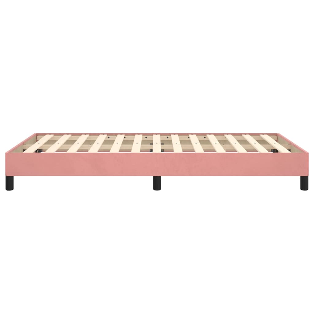 vidaXL Estructura de cama sin colchón terciopelo rosa 120x190 cm