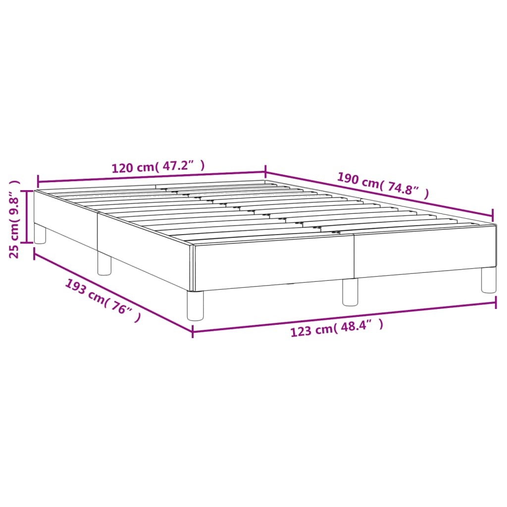 vidaXL Estructura de cama sin colchón terciopelo rosa 120x190 cm