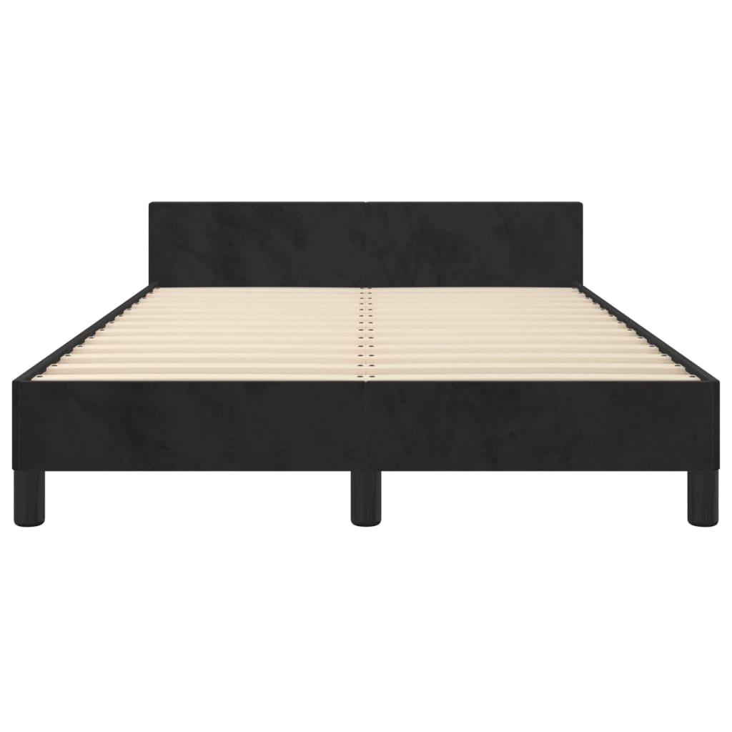 vidaXL Estructura de cama sin colchón terciopelo negro 120x190 cm