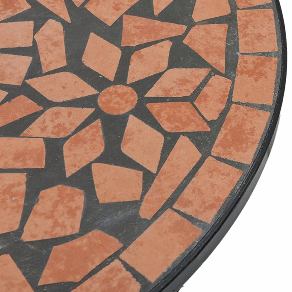 vidaXL Mesa de bistró de mosaico cerámica terracota Ø50x70 cm