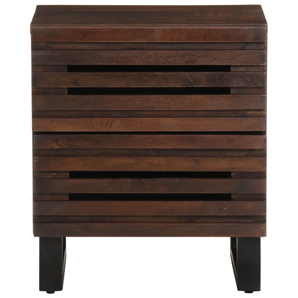 vidaXL Mesita de noche de madera maciza de mango 40x34x46 cm