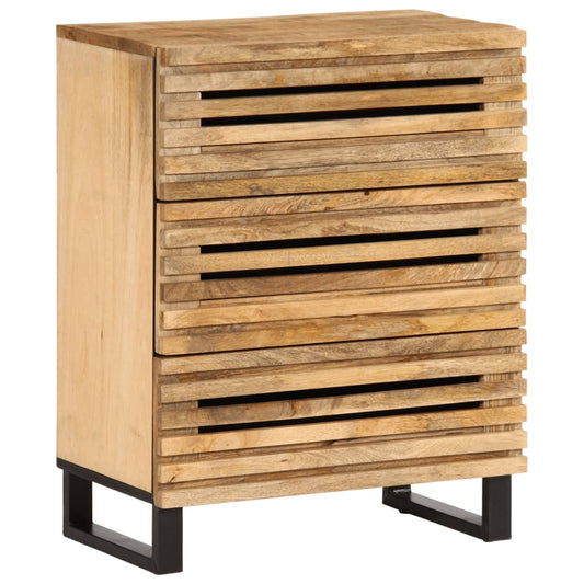 vidaXL Aparador de madera maciza de mango rugosa 60x34x75 cm