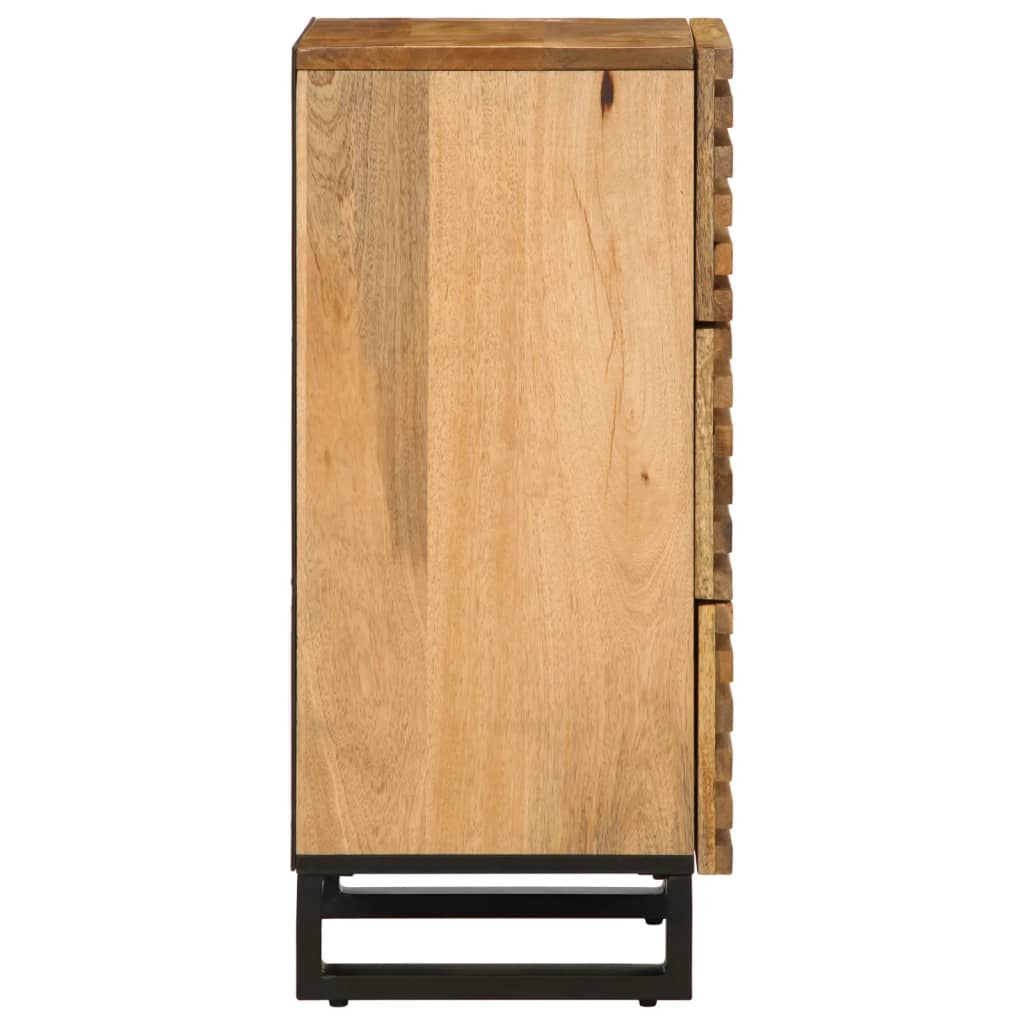 vidaXL Aparador de madera maciza de mango rugosa 40x34x75 cm