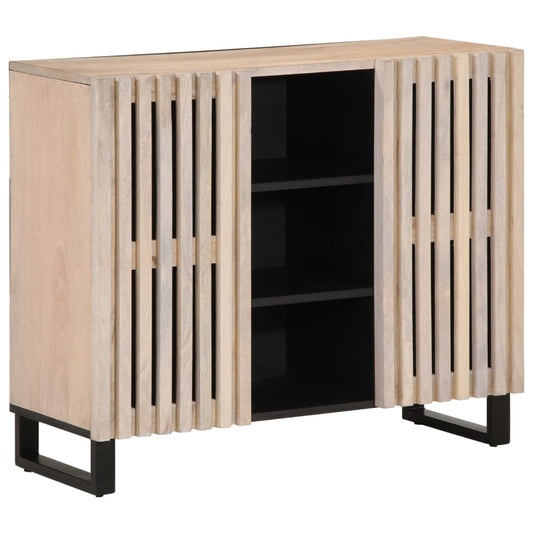 vidaXL Aparador de madera maciza de mango 90x34x75 cm