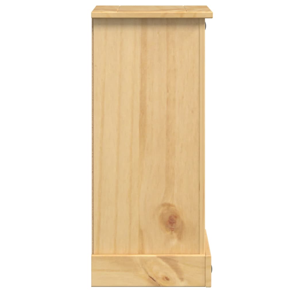 vidaXL Mesita de noche Corona madera maciza de pino 35x32,5x74 cm