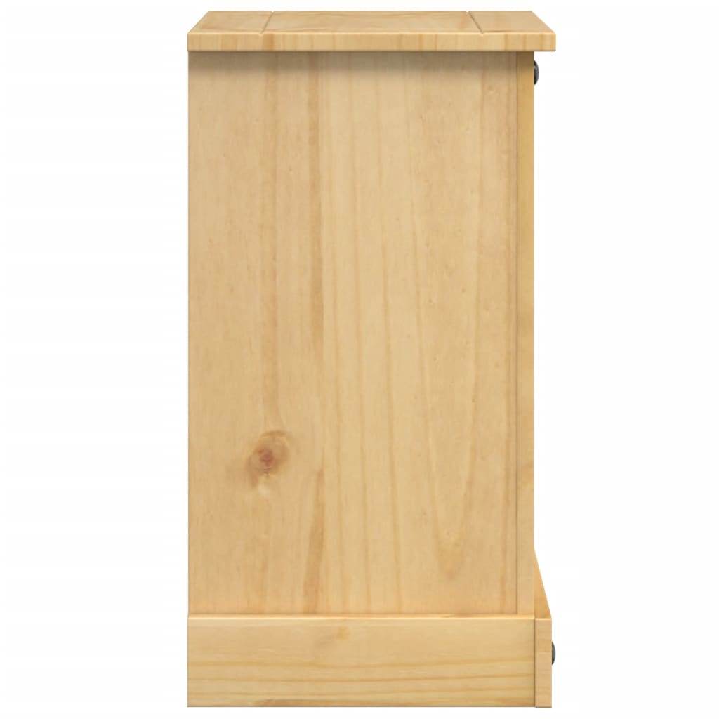 vidaXL Mesita de noche Corona madera maciza de pino 45x35x64 cm