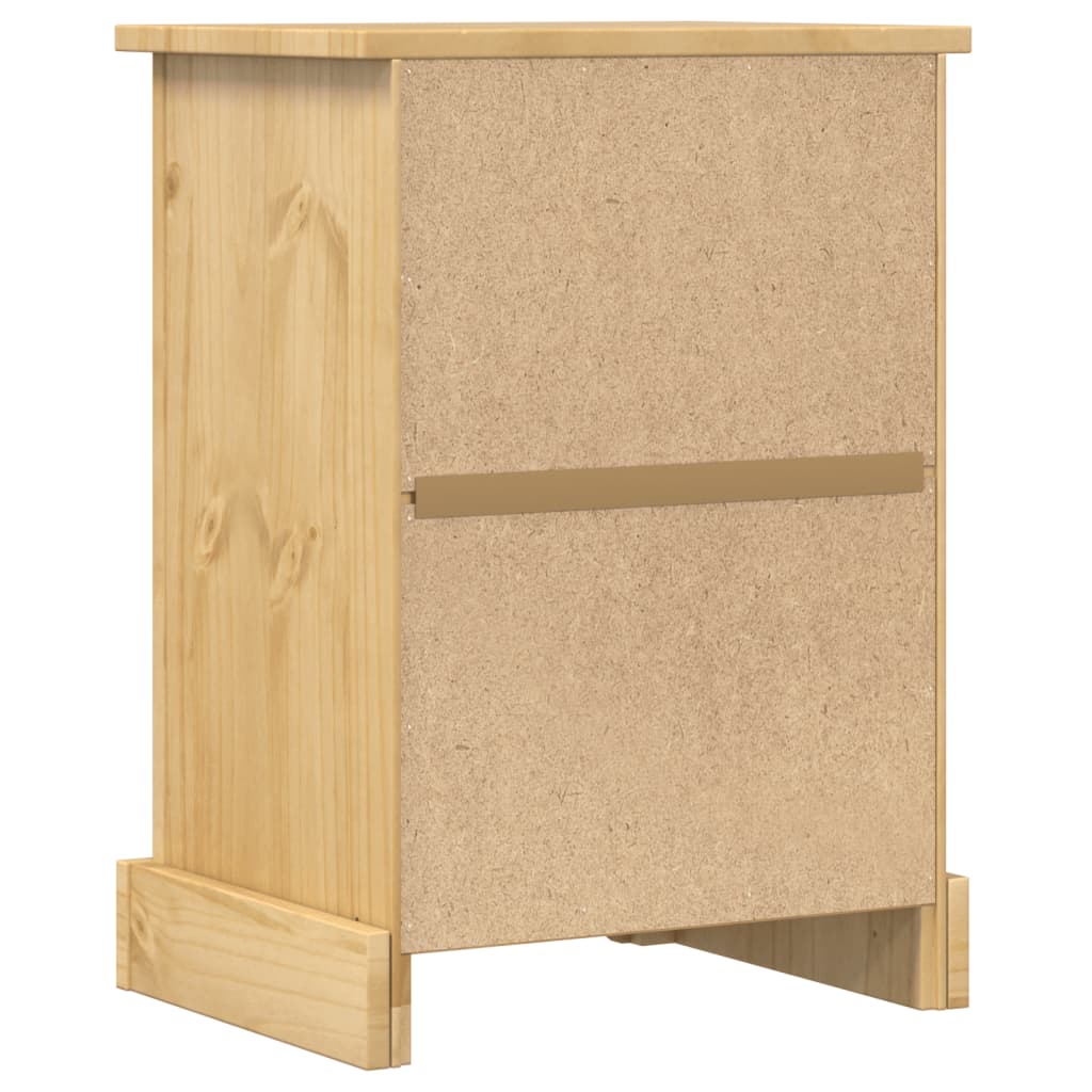 vidaXL Mesita de noche Corona madera maciza de pino 45x35x64 cm