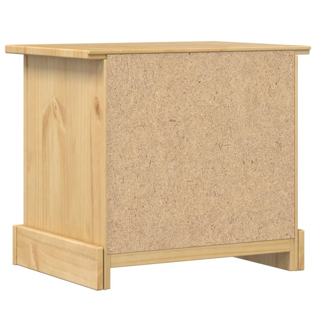 vidaXL Mesita de noche Corona madera maciza de pino 53x39x50 cm