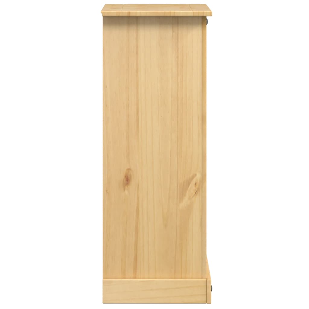 vidaXL Mesita de noche Corona madera maciza de pino 53x39x103 cm